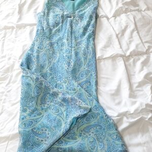Ann Taylor Blue Paisley Dress